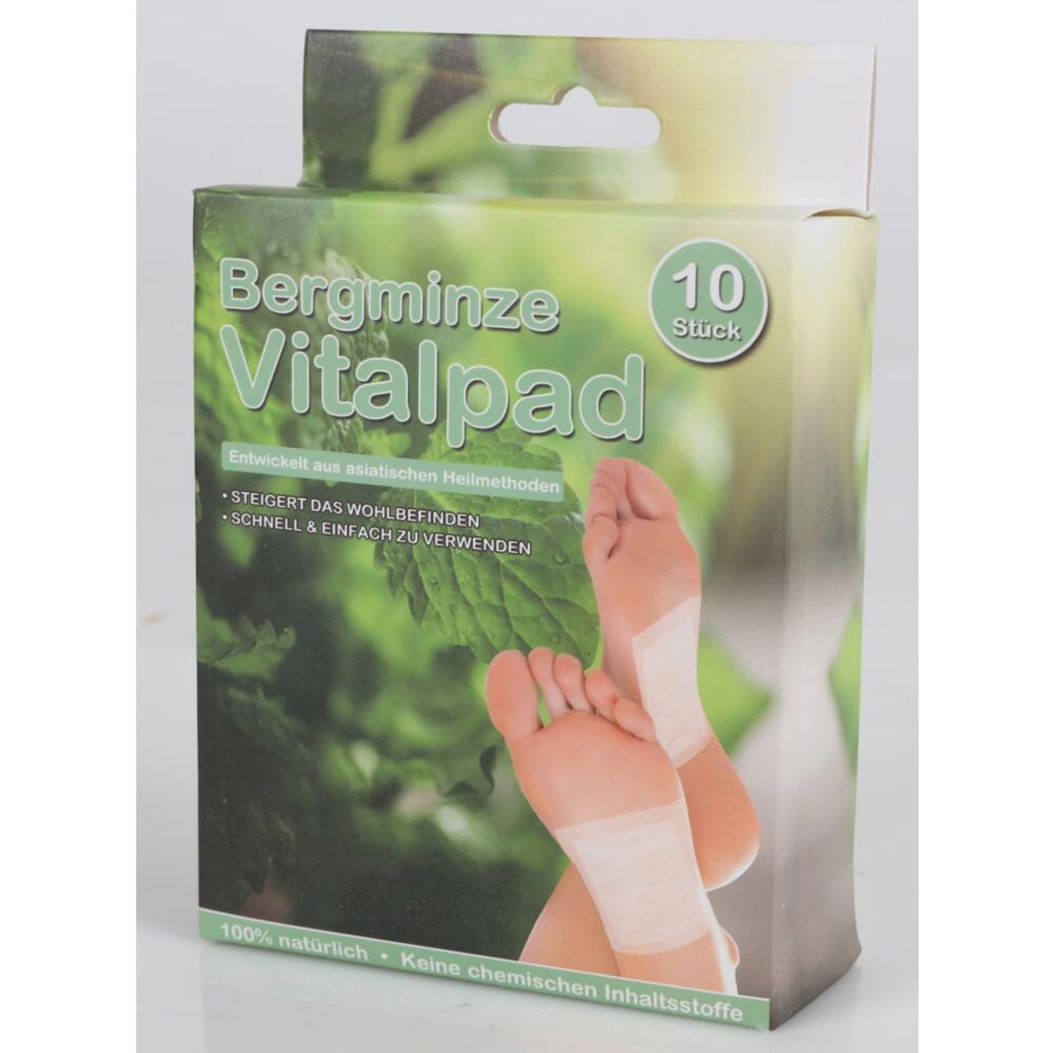 24 almohadillas Vitalpads 10 tiritas de menta de montaña, metabolismo para la salud del pie