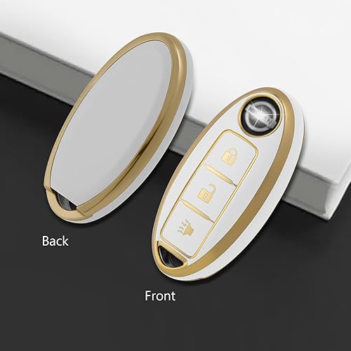 Miniatura 3 de WORCAS Funda para llavero Infiniti de 3 botones, protección de TPU suave, compatible con Nissan Armada Murano Rogue Maxima Altima Sedan Pathfinder