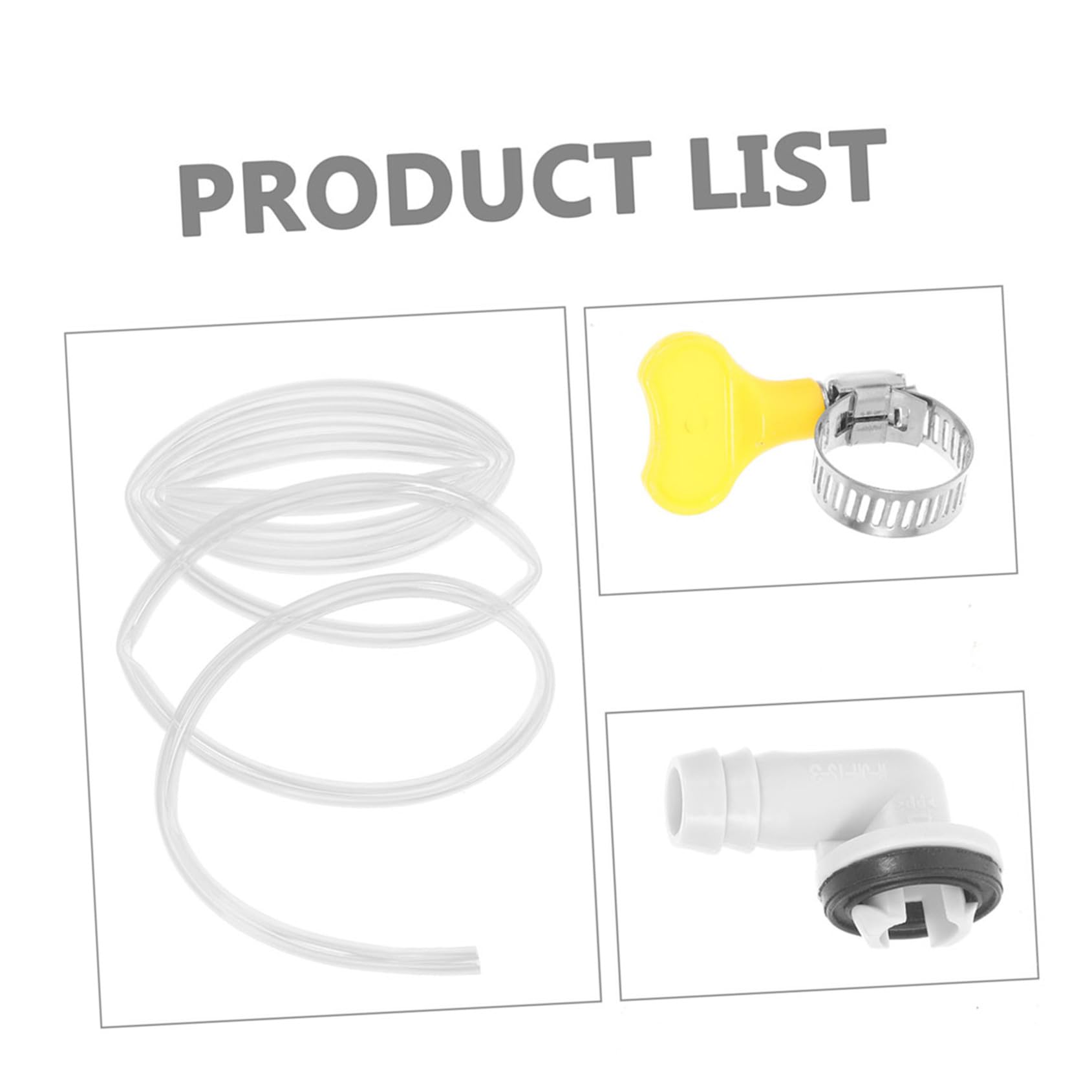 OUNONA Kit di Scarico Condizionatore con Tubo Scarico Condensa Flessibile in Pvc e Connettore in Plastico, Facile Installazione per Vacanze Estive, 2 Set per Aria Condizionata
