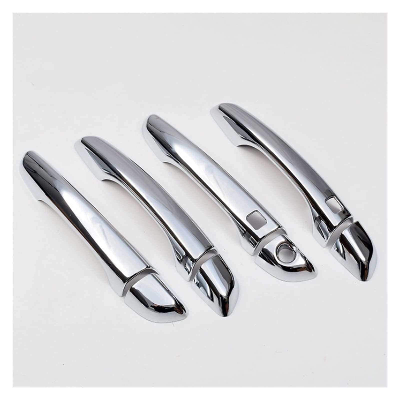 Rinkteea One Color Exterior Car Door Handle For Hyundai Solaris 2017-2020 Chrome Car Door Handle Cover Trim Sticker Styling Accessories Overlay(2 Buttons)