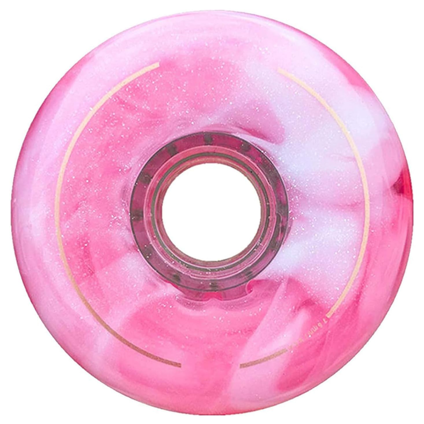 Roues de Patins à Roues alignées 85A Roues de Rechange en PU pour Patinage Freestyle Slalom sans roulements, Lot de 8, Rose, 76 mm