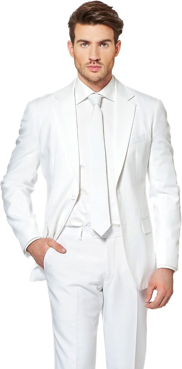 OppoSuits Solid Color Party Suits - Colorful Outfits for Prom, Weddings, Bachelor Parties - Comes With Blazer, Pants & Tie