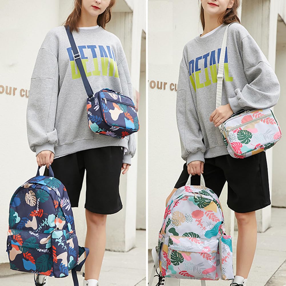 Juego de mochila escolar con bolsillo para bolígrafos, bolsa de pan aislante del calor, mochila para niños, mochila escolar, impermeable, para viajes escolares, excursiones diarias, viajes