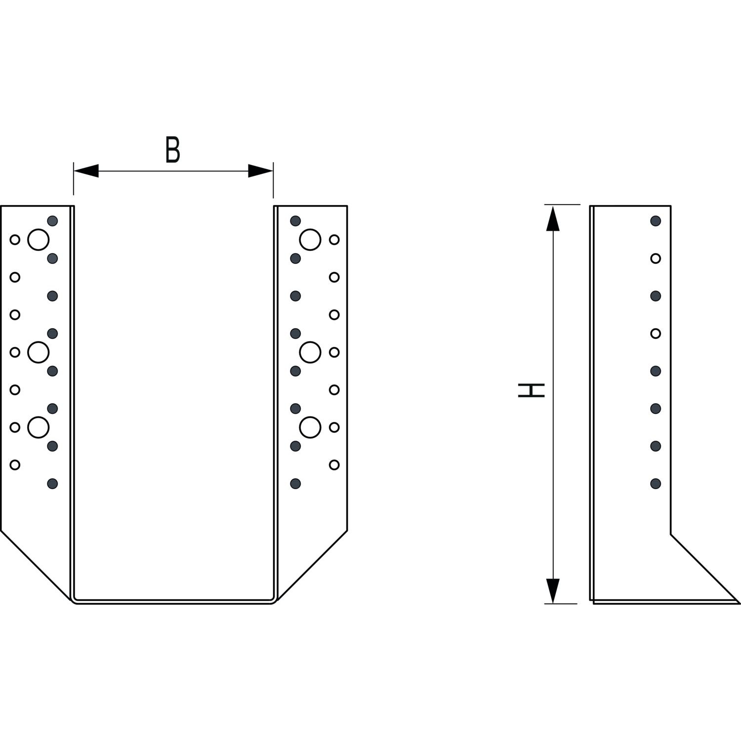 GH Joist Shoe Combi 04 External 100 x 90 Hot-Dip Galvanised Steel Pack of 2 - Image 2