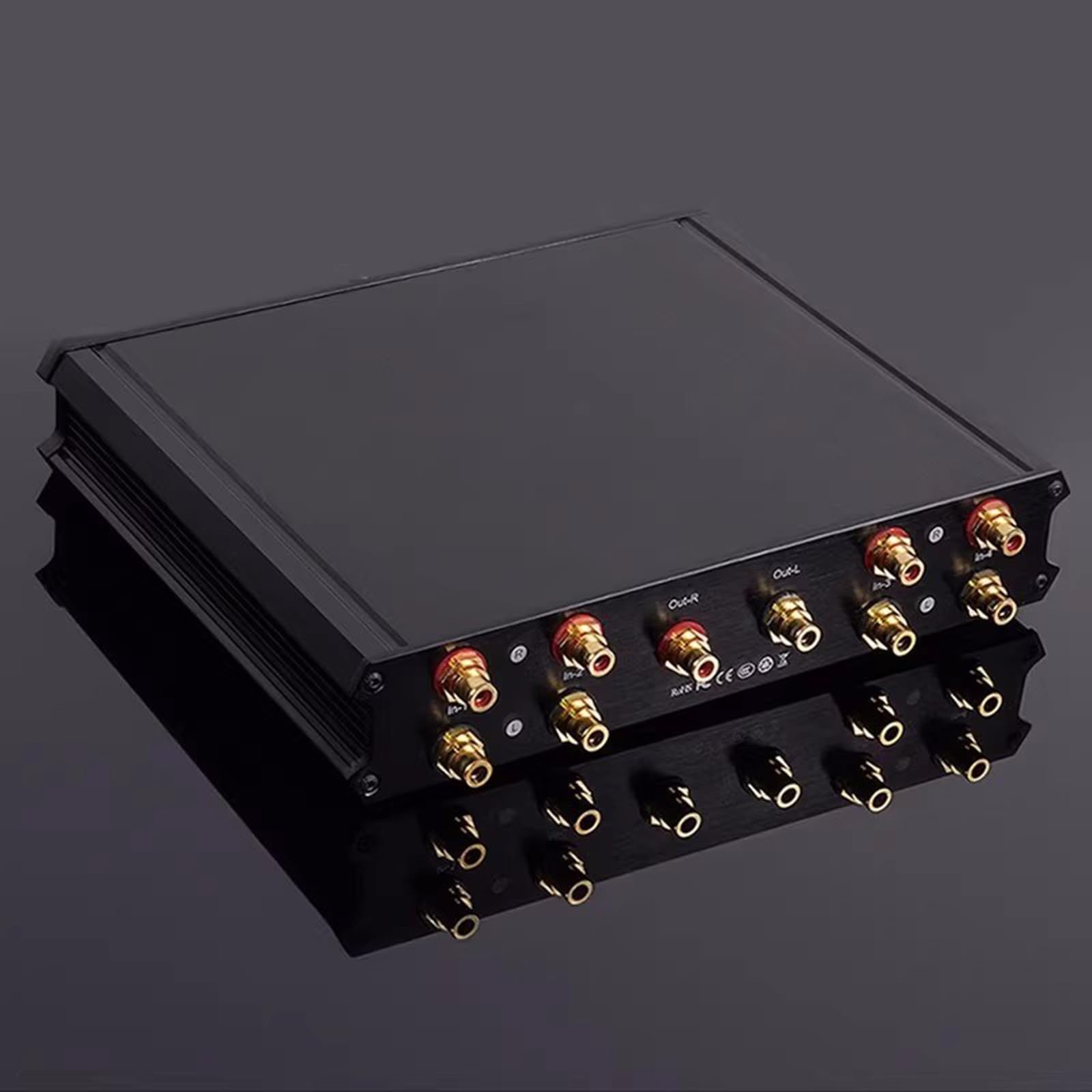 Commutatore Audio 4 in 1 Uscita, Scatola di Commutazione del Segnale Sorgente Audio Stereo, Scatola di Divisione Audio Passiva Manuale, Selettore Hi-Fi Lossless