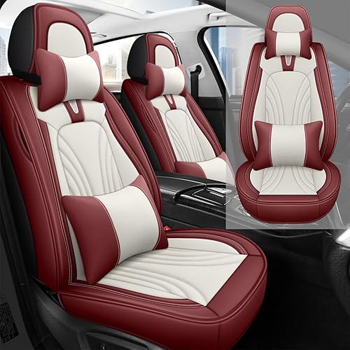 Fundas de asiento de automóvil para Nissan Rogue 2014-2024, impermeables, de piel sintética, compatibles con bolsas de aire, fundas protectoras de
