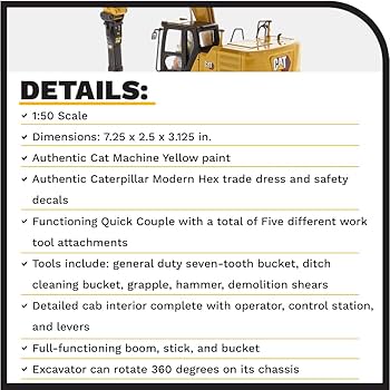 ミニカー CAT CAT 323 HYDRAULIC EXCAVATOR WITH 4 NEW WORK TOOLS-NEXT