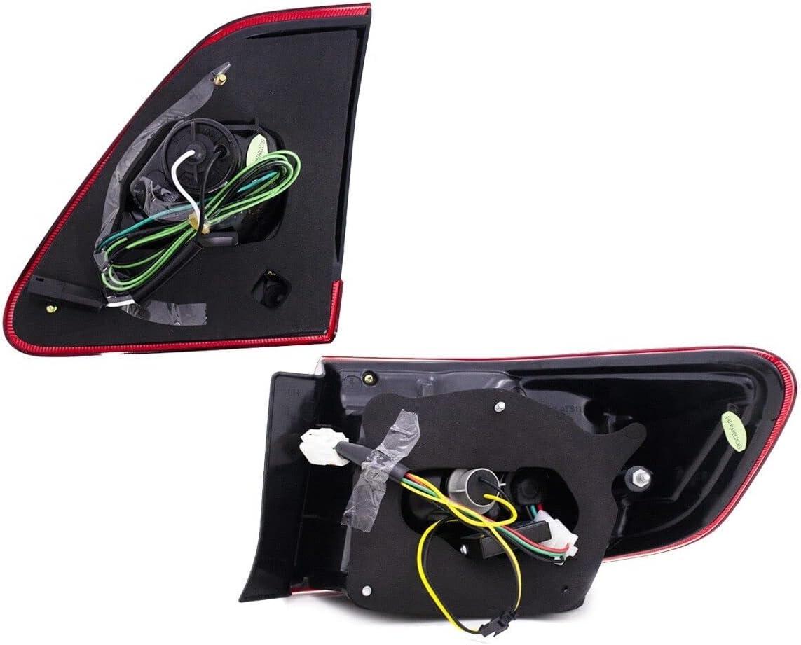 Exterior Accessories - LED Tail Lights Compatible with 2011 2012 2013 Corolla Altis Black Brake Signal Light Red