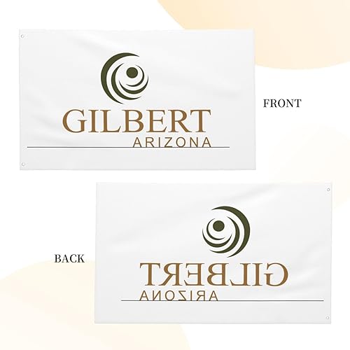 Miniatura 7 de Bandera de Gilbert, Arizona (-2017) de doble cara de 3 x 5 pies, banderas para exteriores, banderas decorativas duraderas para interiores y patio,