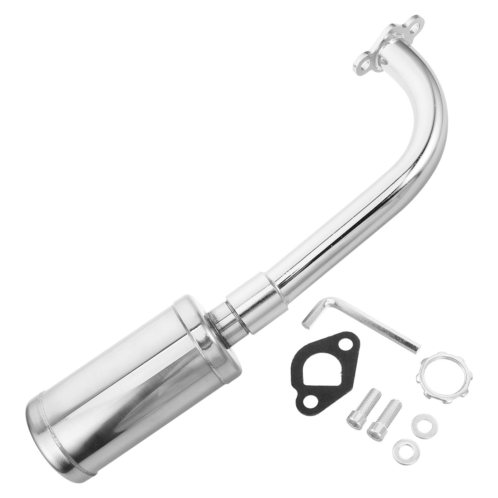 Silenciador de Acero Inoxidable 304 Redondo para Mini Moto y Generador