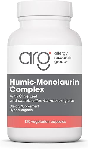 Miniatura 1 de Allergy Research Group - Complejo húmico-monolaurina - con hoja de olivo, apoyo inmunológico - 120 cápsulas vegetarianas