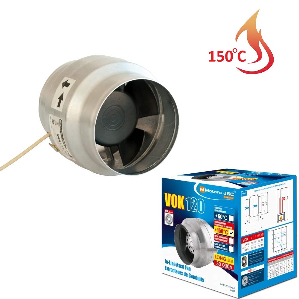 Ventilador Extractor de Alta Temperatura 150°C