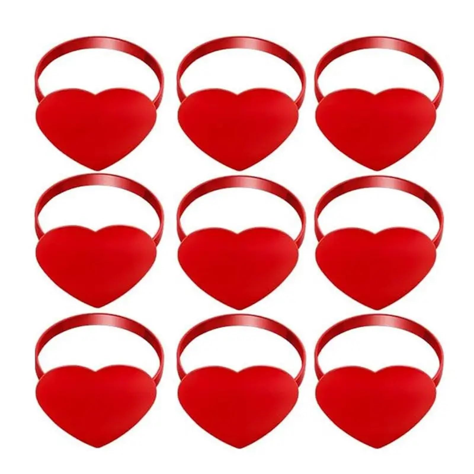 12Pcs Gold Napkin Ring Set for Valentine's Day Dinner Wedding Table Decor