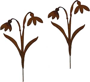 Bornhöft Set Di 2 Tappi Da Giardino In Vetro – Decorazione Per Aiuole – Uccellini Fatti A Mano, Giallo E Nero, Con Asta In Ferro - 4