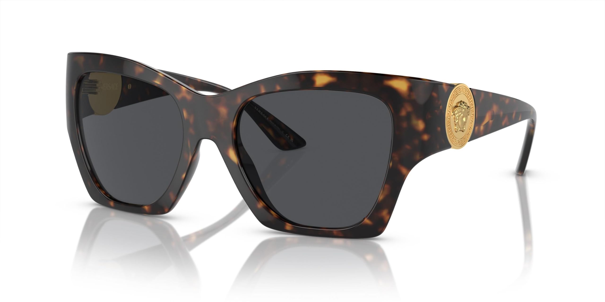 Versace Grey Ve4452 108/87 Woman Sunglasses Injected Turtle Geometric Normal