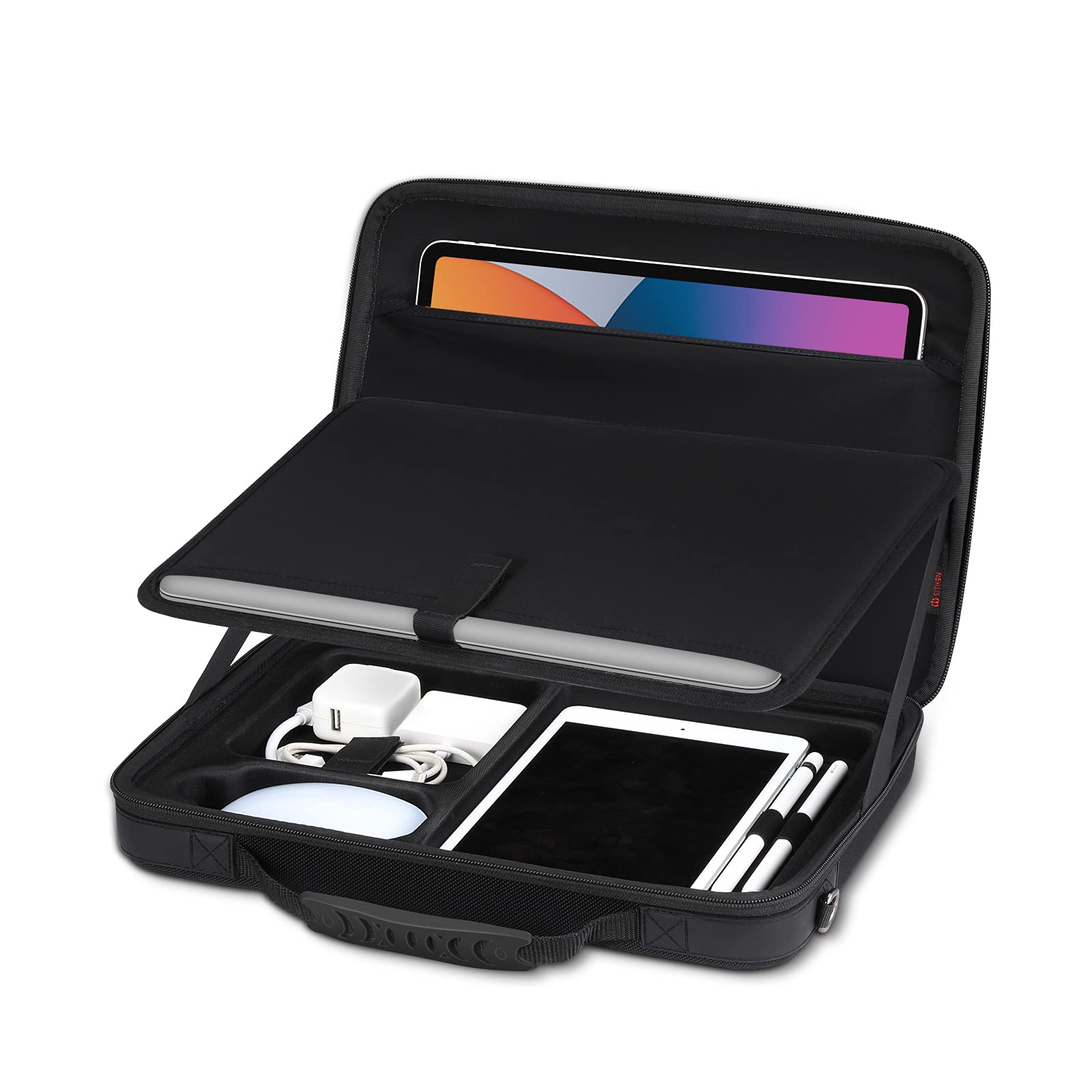 SITHON 13" Hard Shell Laptop Shoulder Bag, Protective Tablet Carrying Case Electronic Storage Bag for 13.6" MacBook Air M3/A3113 M2/A2681 2024-2022, 14" MacBook Pro 2023-2021, 13" MacBook Air/Pro,