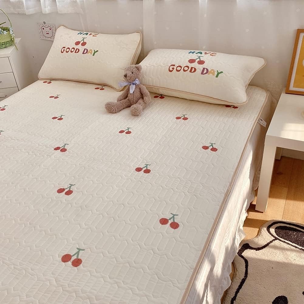 Three-Piece Latex Summer Foldable Dormitory Single and Double Summer Air Conditioning Ice Silk Mat Can Be hine Washed (Color : White, Size : 1.2m Bed) (White 1.2m bed)