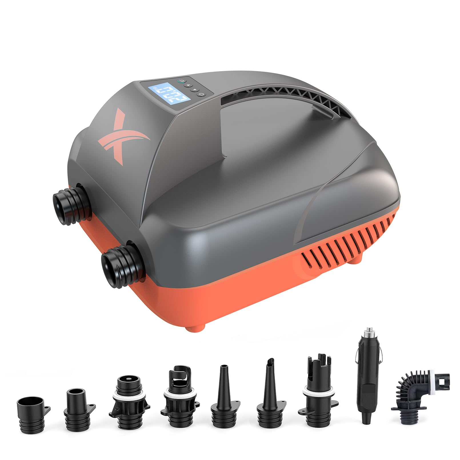 20PSI High Pressure Paddle Board Pump, Quick Electric Air Pump, Intelligent Dual Stage Inflation Deflation Auto-Off, 12V DC Car Connector, Portable SUP Pump for Inflatable Stand Up Paddle Board