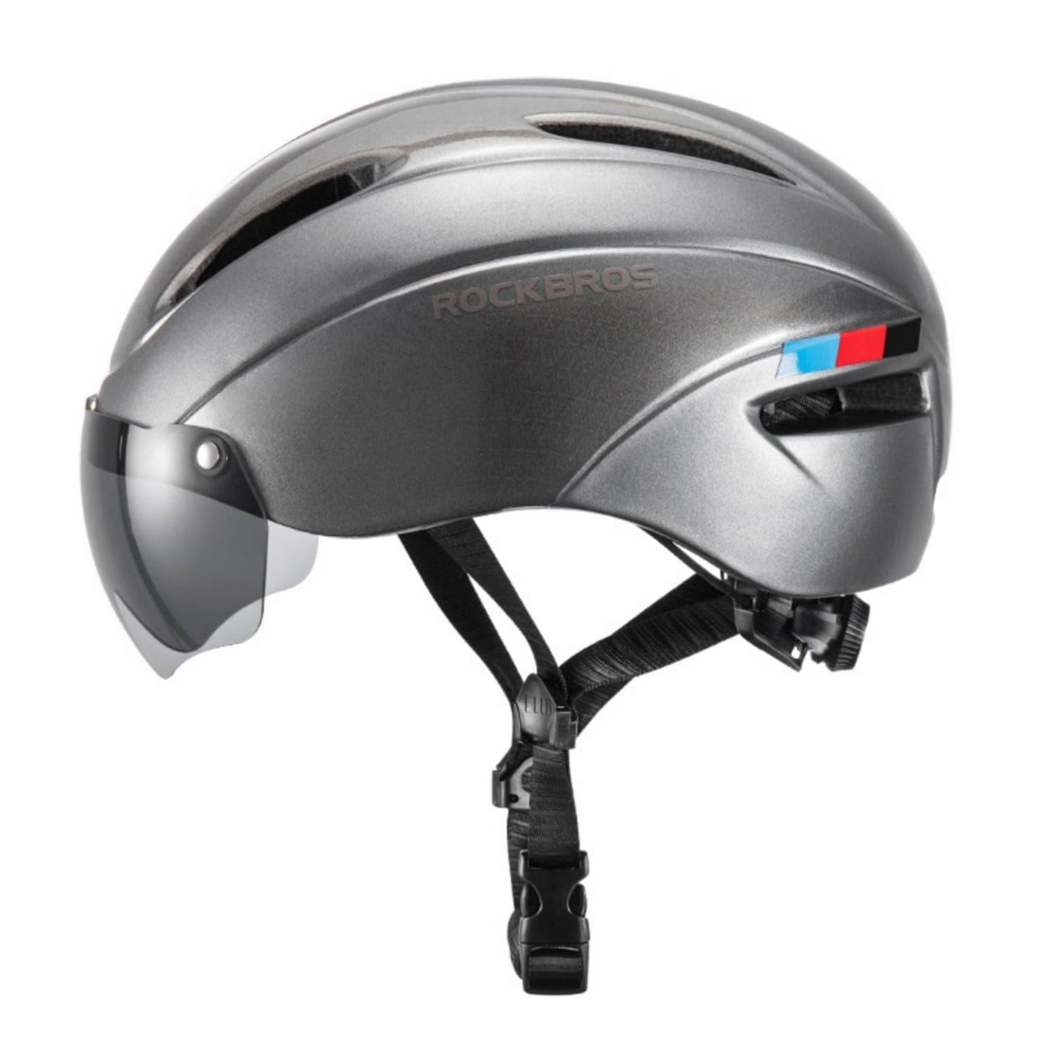 Impact-Resistant Helmet with Face Visor Ventilated Bike Helmet with Visor Streamlined Aerodynamic for Cyclists, Commuters, Road Riding, City Commuting, Mountain Biking, Titanium-picture-13