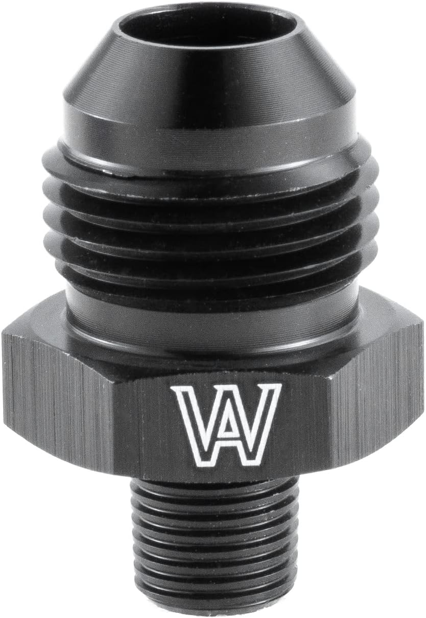 8 AN Male Flare to 1/8 NPT Fitting Adapter Union Straight Aluminum