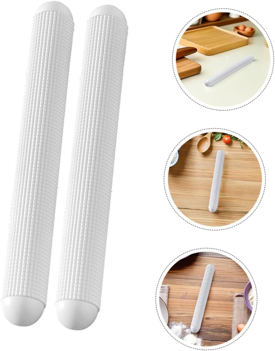 6pcs Nonstick Plastic Fondant Rolling Pin Set for Bread, Pizza, Pasta Dough – Small Thin Dough Roller with Exhaust Design for Baking and Pastry Preparation