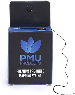 PMU Products THE ORIGINAL Pre-Inked Microblading String for Brow Mapping - Measuring Tool for Marking Symmetrical Eyebrows (Pack of 1)