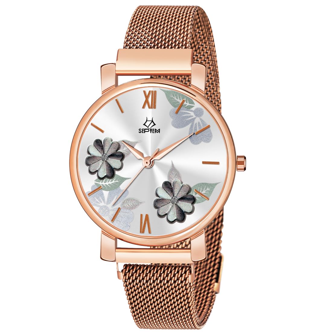 Septem 152-Green Flowered Design Magnet Watch for Girls and Wo Analog Wrist Watch for Girls (B0CRB87C5K) Amazon Price History, Amazon Price Tracker