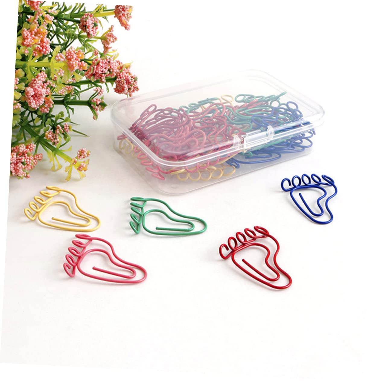 120 Piezas Clip De Papel De Pies Pequeños Pinzas Para Bloc De Agenda Clips De Papel Surtidos Clips De Papel En Forma De Pie Clips De La Carpeta Nota Clips Metal SHINEOFI