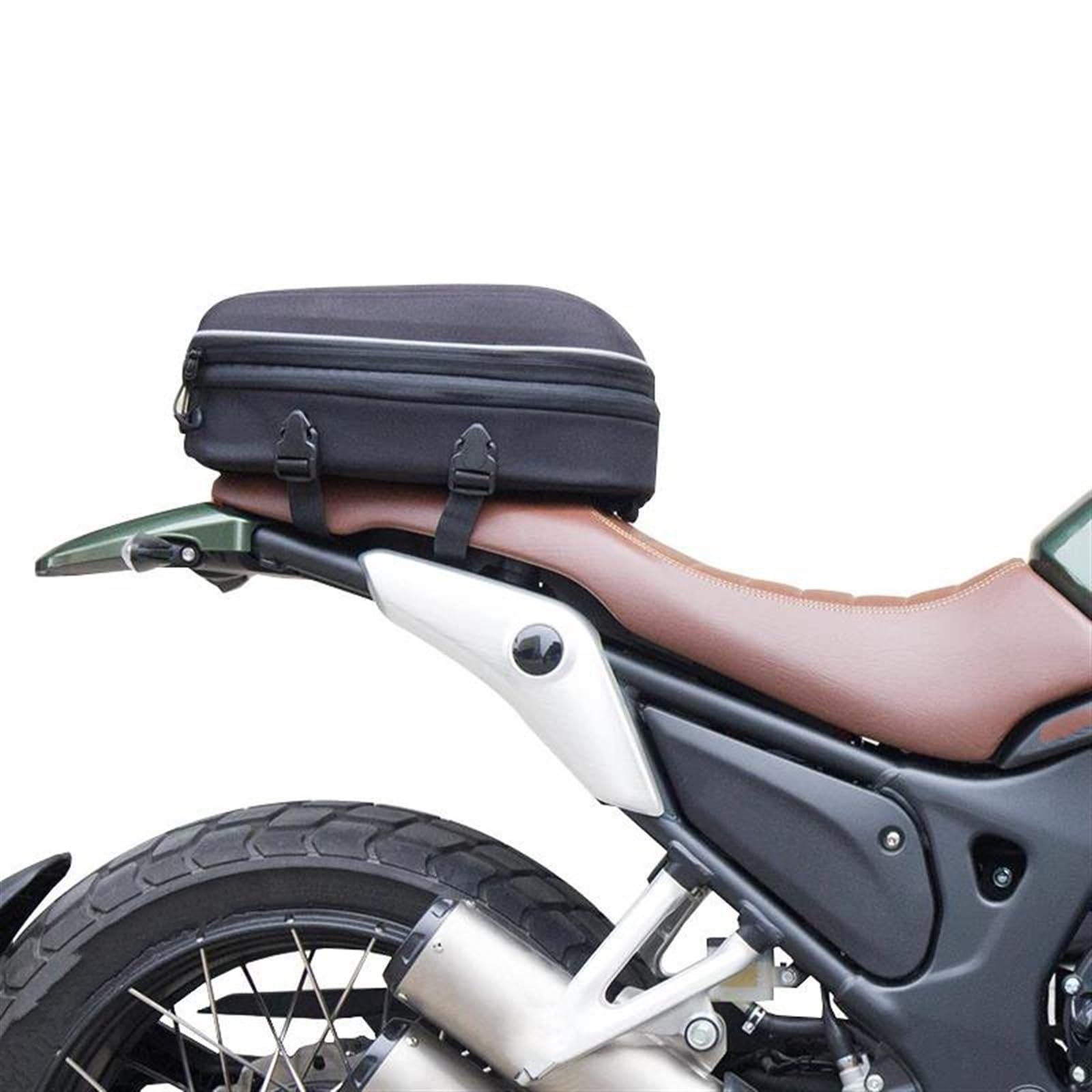 Bolsa Lateral para Casco De Moto Bolsa para Asiento Trasero De Motocicleta Negra, Bolsa para Sillín, Paquete Lateral, Carcasa Rígida, Alta Capacidad, con Cubierta Impermeable