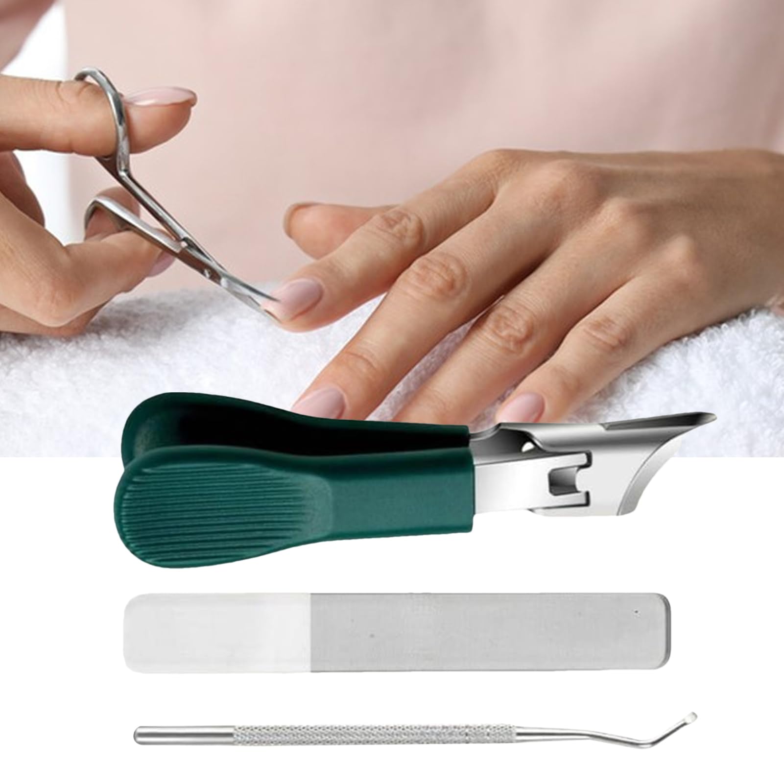 Cortauñas para Uñas Encarnadas Juego de Cortauñas Inclinados con Abertura | Herramienta Antisalpicaduras Para Cortar Uñas Para Adultos y Mujeres