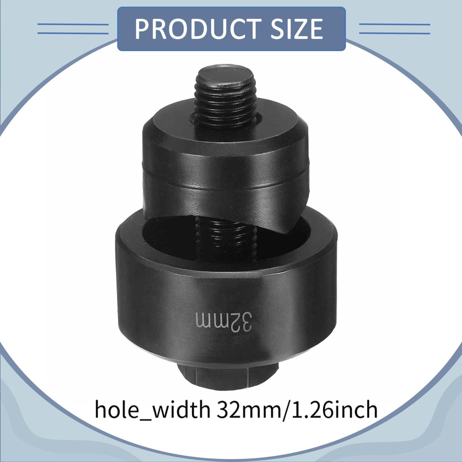 Punzonadora de Chapa Metálica, Herramienta de Corte Versátil, Profesional Y Compacta, Punzonadora de Alta Resistencia para Fregaderos, 32mm