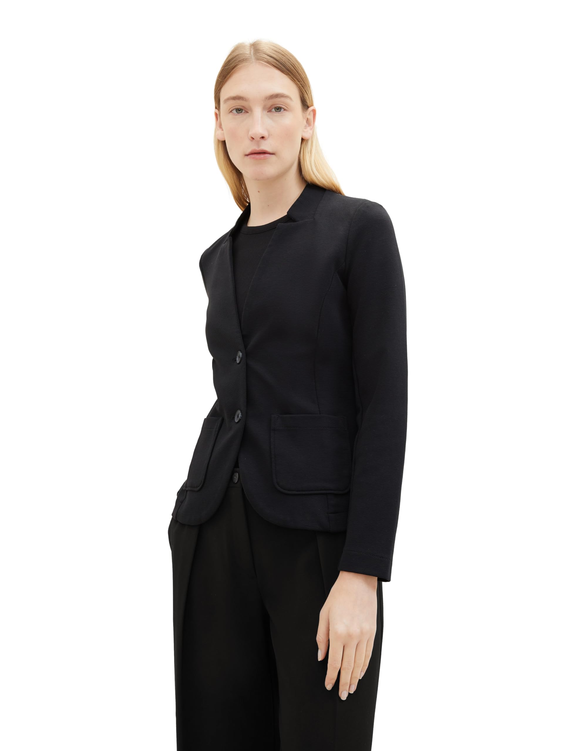 TOM Tailor 1038703 Americana otomana básica con Bolsillos Mujer (Pack de 1)