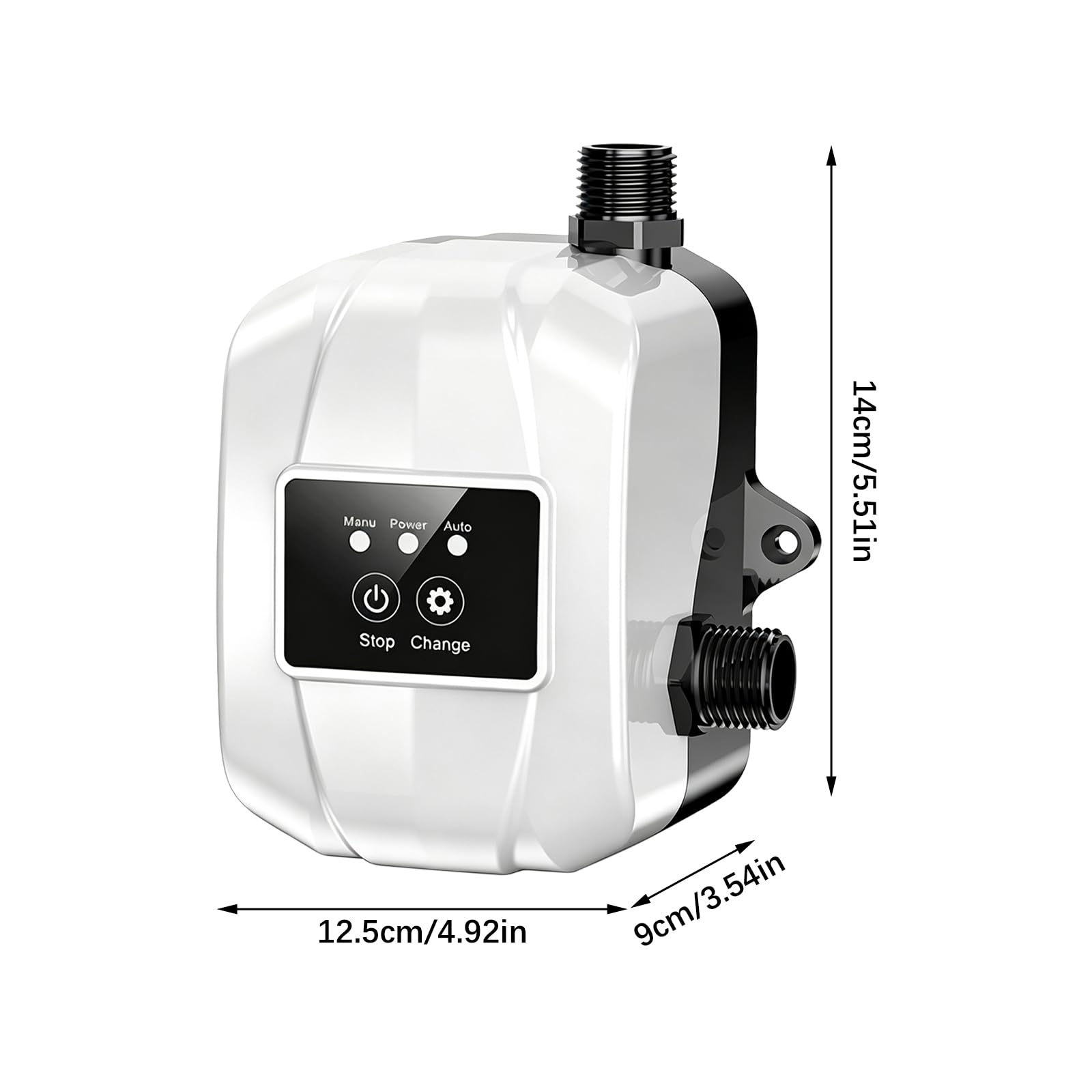 Amplificatore di pressione dell'acqua DC 24V 150W, pompa di aumento della pressione con motore in ottone, pompa da giardino autoadescante automatica compatta per doccia cucina irrigazione