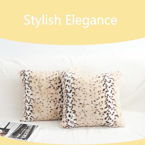 Miniatura 5 de Fundas de almohada de piel sintética Safari con animales salvajes, funda de almohada de piel de leopardo y nieve, guepardo para decoración estética