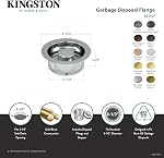 KINGSTON BRASS BS3002 Fabriqué pour égaliser la plaque d'élimination des ordures, 4-1/2", poli Brass