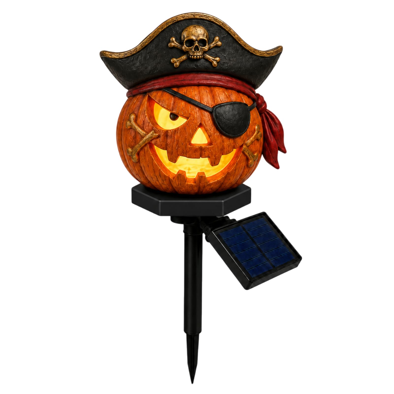 Halloween Solar Pumpkin Garden Stake Light Indoor Outdoor
