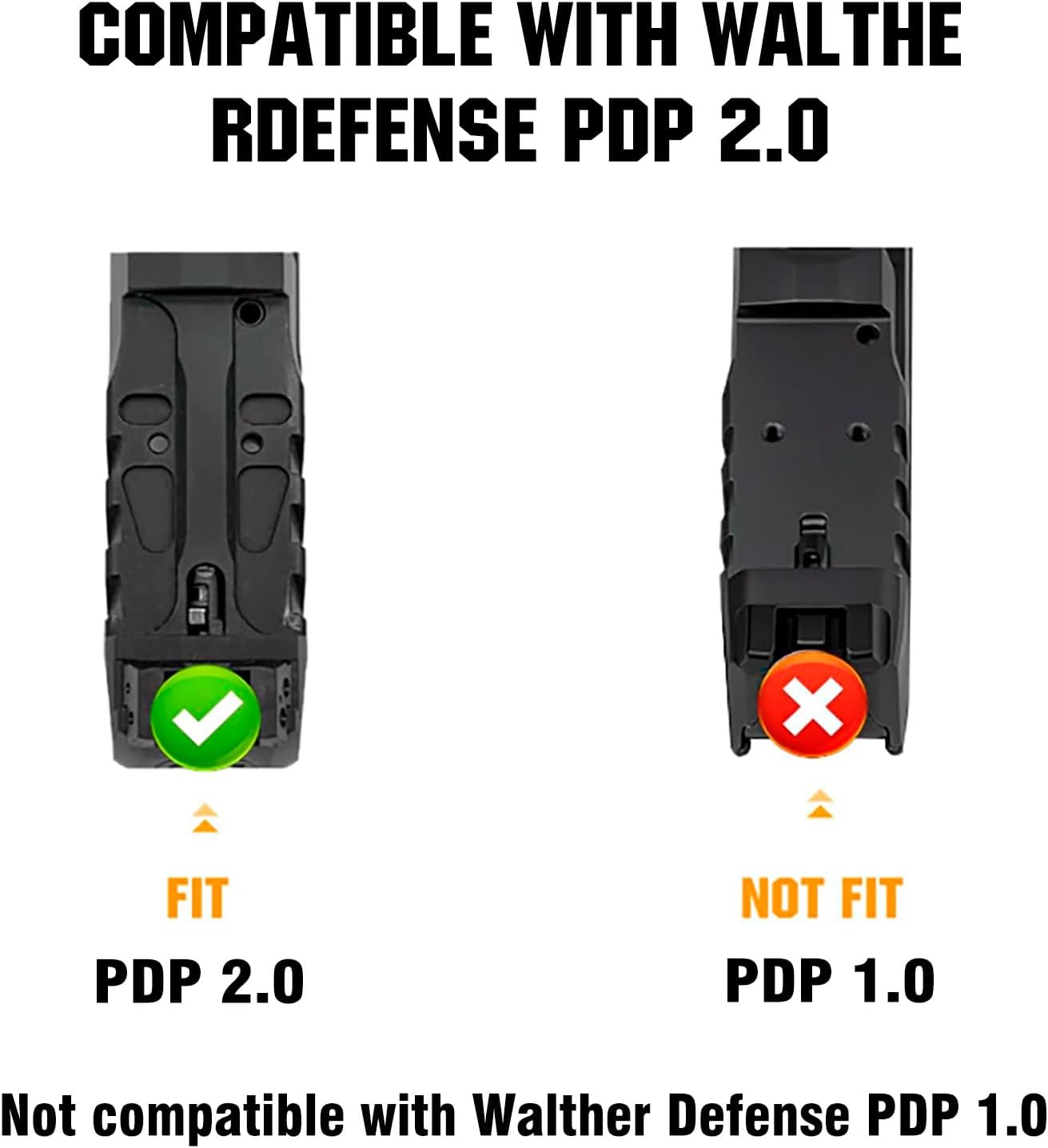 ohhunt Optic Adapter Plate for Walther PDP 2.0 Compatible with DPP Footprint | Compatible with Leupold DeltaPoint Pro/EOTech EFLX
