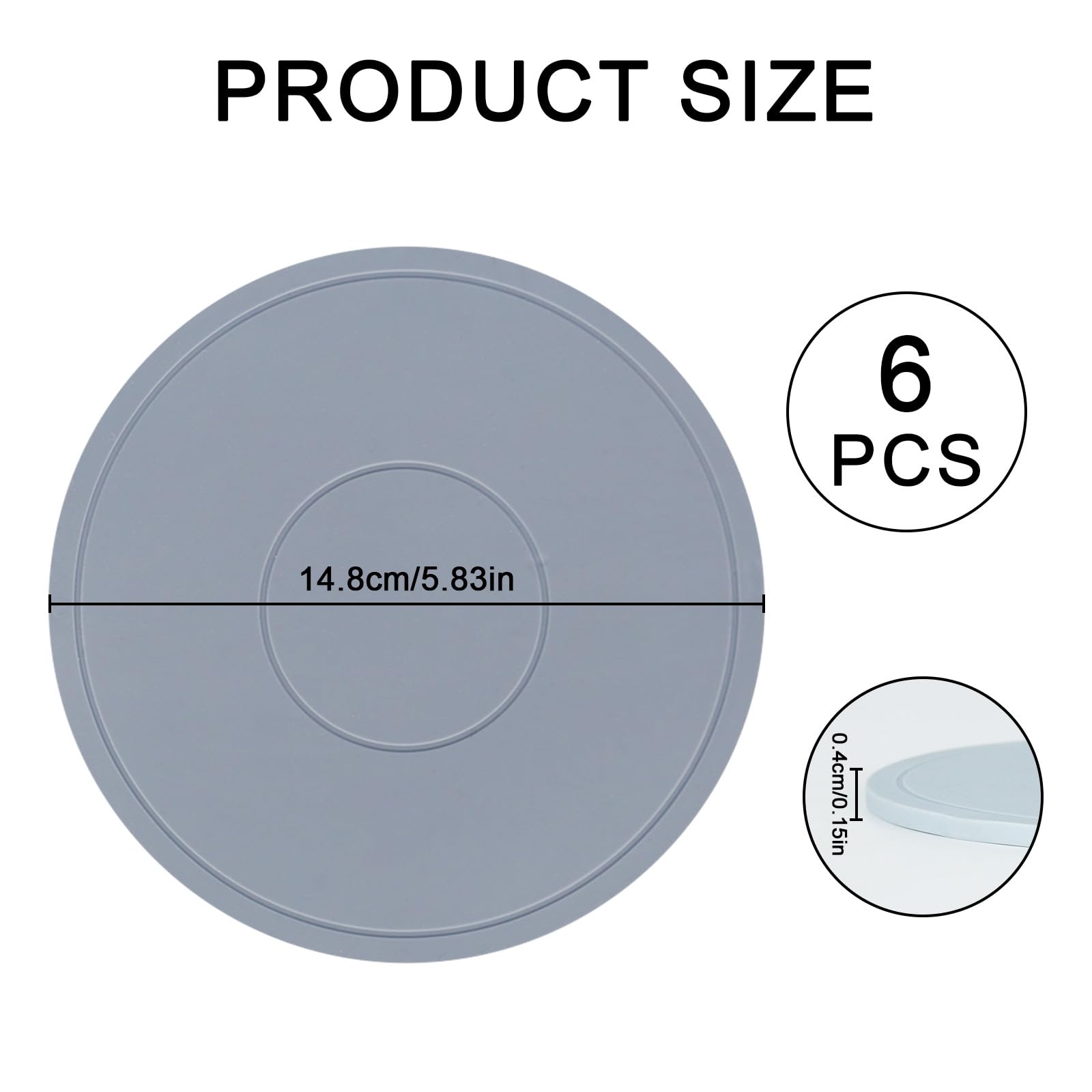 6 Sottopentola In Silicone 15cm - Resistente Al Calore E Antiscivolo Per Cucina - Foto 12