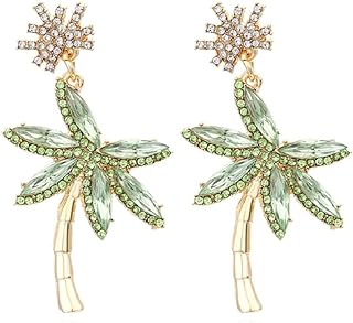 Coconut Tree Earrings for Women, Palm Tree Earrings for Girls, Tropical Palm Tree Dangle Earrings Hypoallergenic, Beach Palm Tree Bohemian Drop Earrings, Hawaiian Flower Tree Earrings Studs, Tropical Tree Jewelry Gifts Funny Earrings