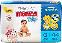 Fralda Turma da Mônica Baby Mega G 44 Unidades