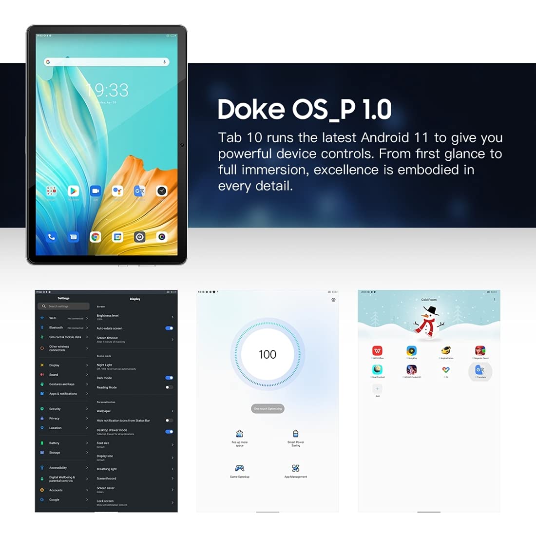 Blackview Tab 10 Android tablet de 10,1 polegadas, 4GB + 64GB