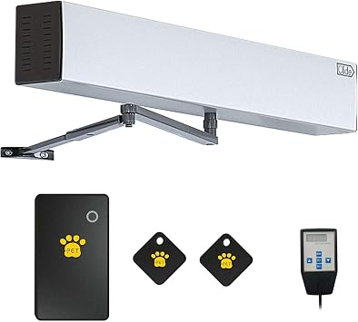 Automatic pet Door with RFID Smart Pet Collar Sensor Tags, DIY Automatic pet Door Without Holes