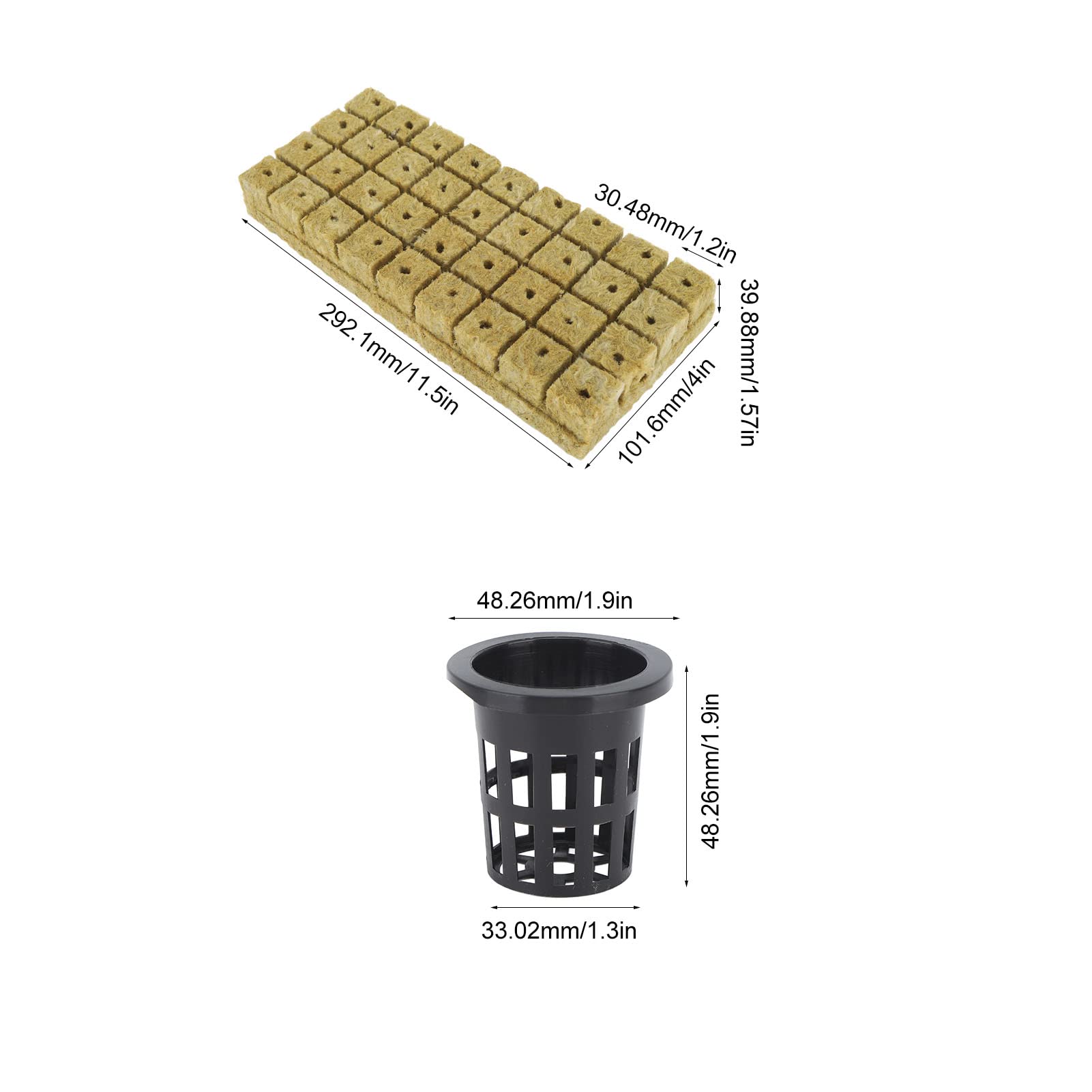 28 Cubes Laine De Roche 2,5cm DIELOVEHUA - Culture Hydroponique, Boutures, Jardinage