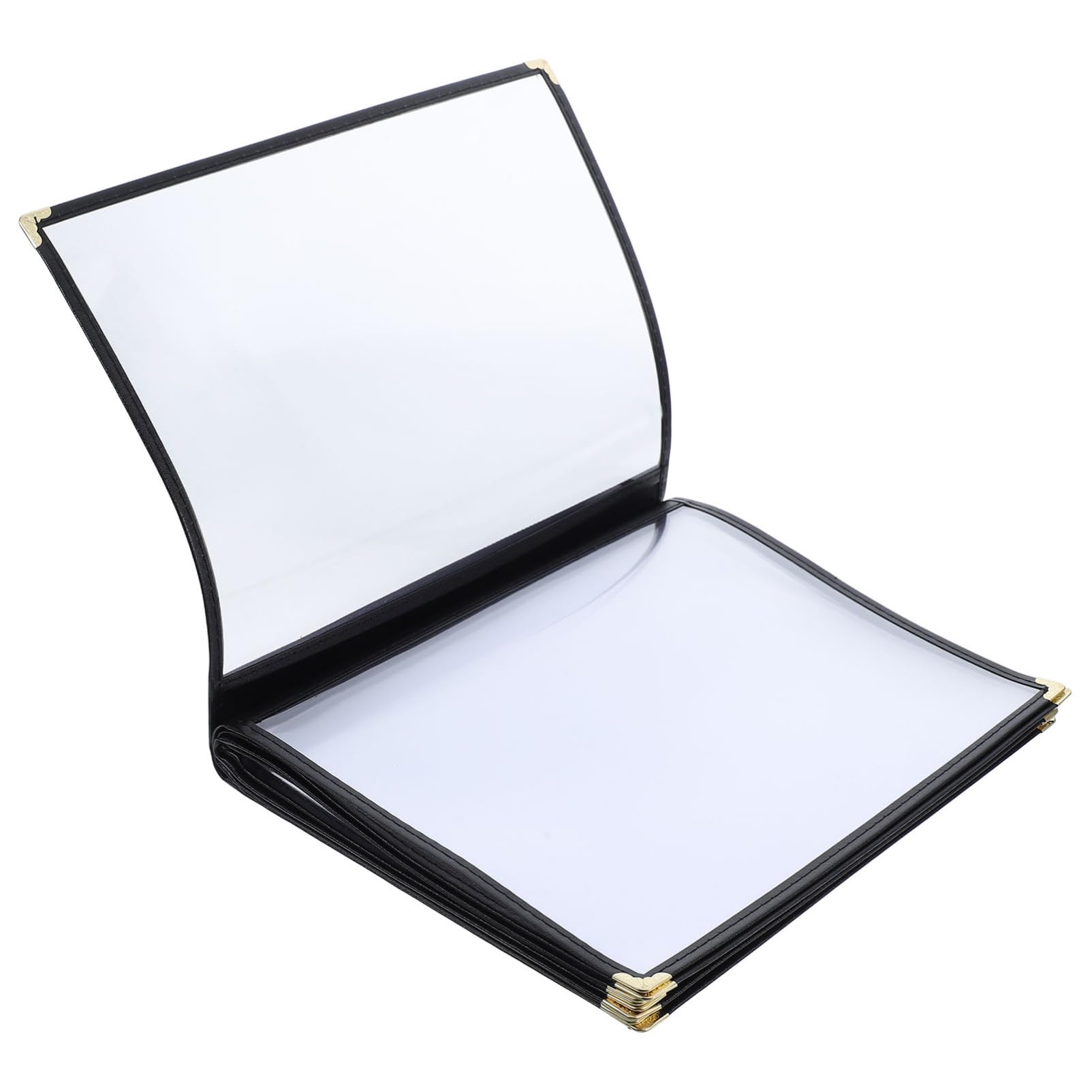 Cubierta de Menú Transparente A4 10 Páginas, Pvc Resistente a Manchas y Cambio Fácil de Contenido, Adecuado para Restaurantes y Banquetes