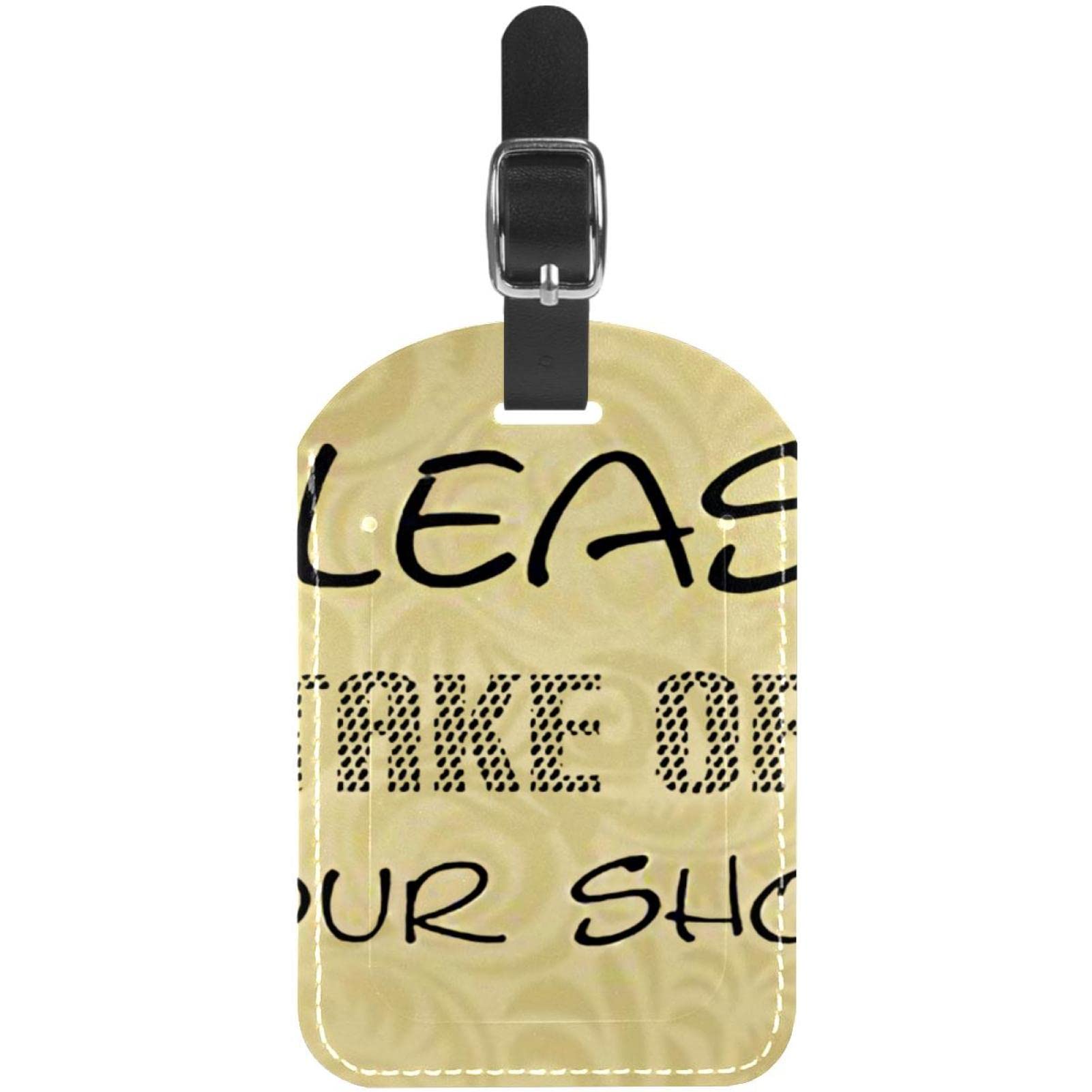 Luggage Tag, SuitcaseTags, with Name ID Card, Please Take Off Your Shoes
