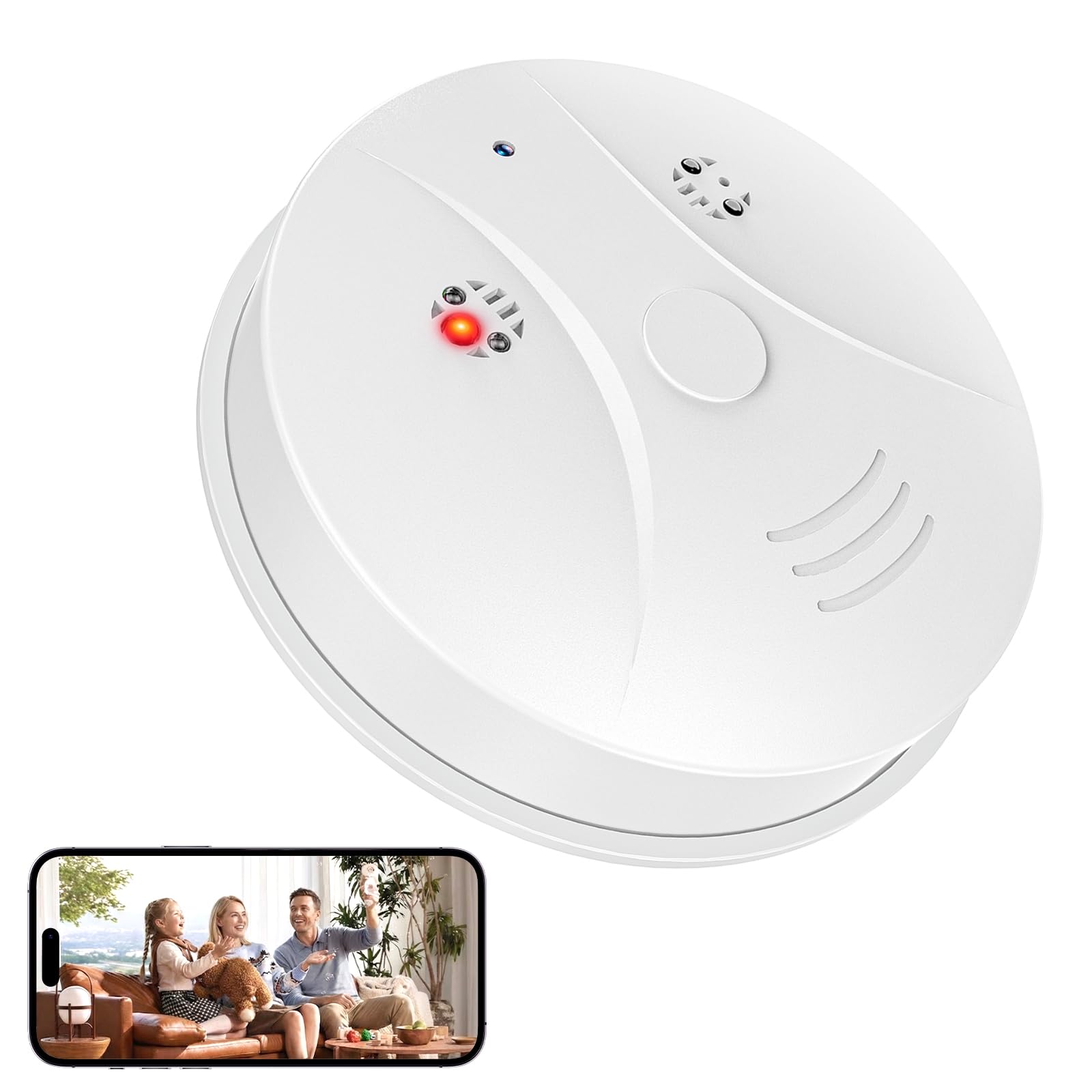XSHGZ 1080P HD Wireless WiFi Camera Smoke Detector - motion detectors | Mubboo