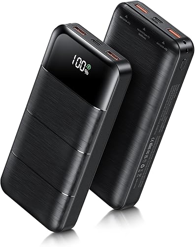 LOVELEDI Cargador portátil de 32000 mAh, salida de banco de energía 5V3A, cargador portátil con pantalla LED incorporada, compatible con teléfonos
