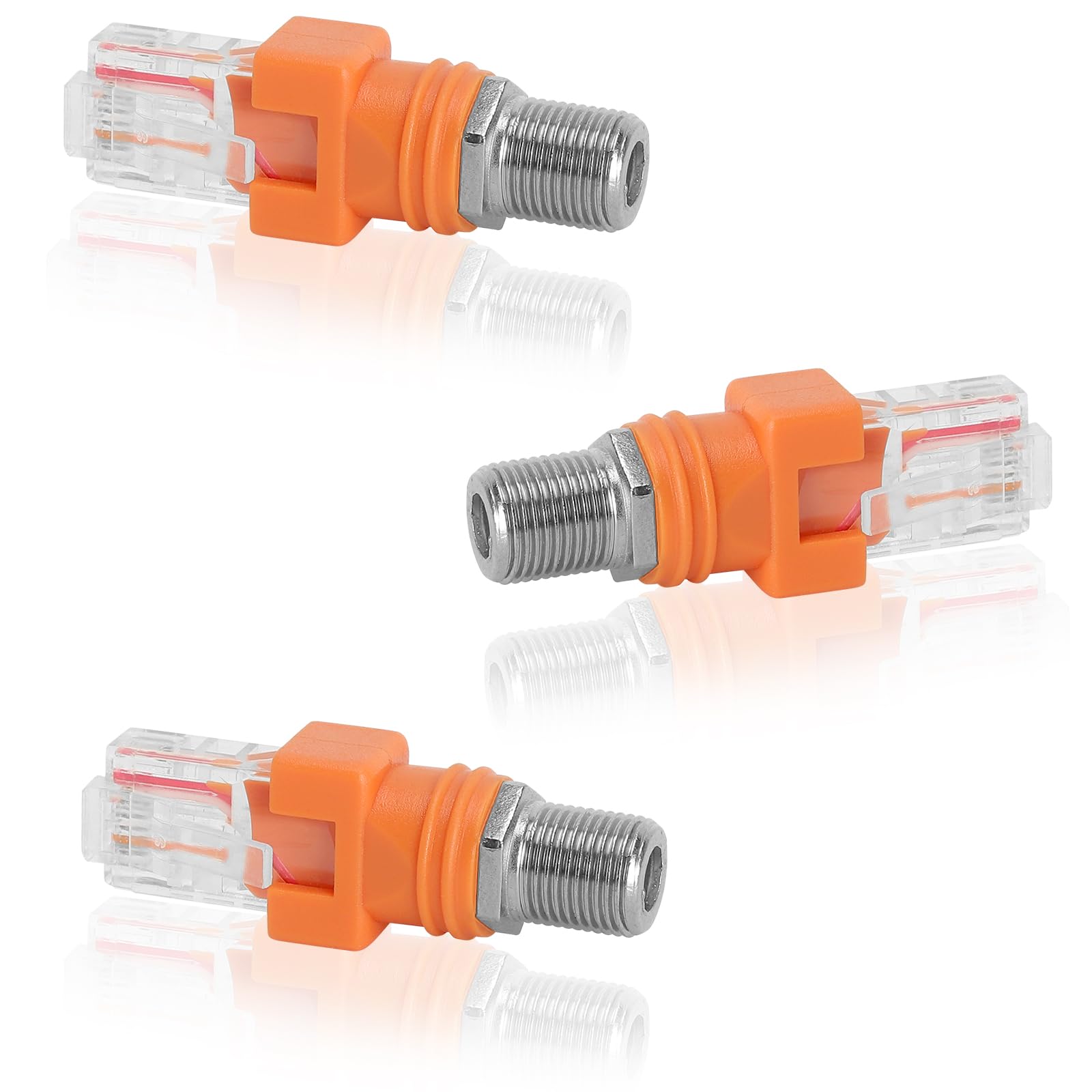 TNSLAND Adapter koncentryczny RJ45 na F wtyczka RF gniazdo na wtyczkę złącze koncentryczne, gniazdo F na RJ45 wtyczka koncentryczna pusty adapter, prosta wtyczka RJ45 na RF złącze wtykowe konwerter (3