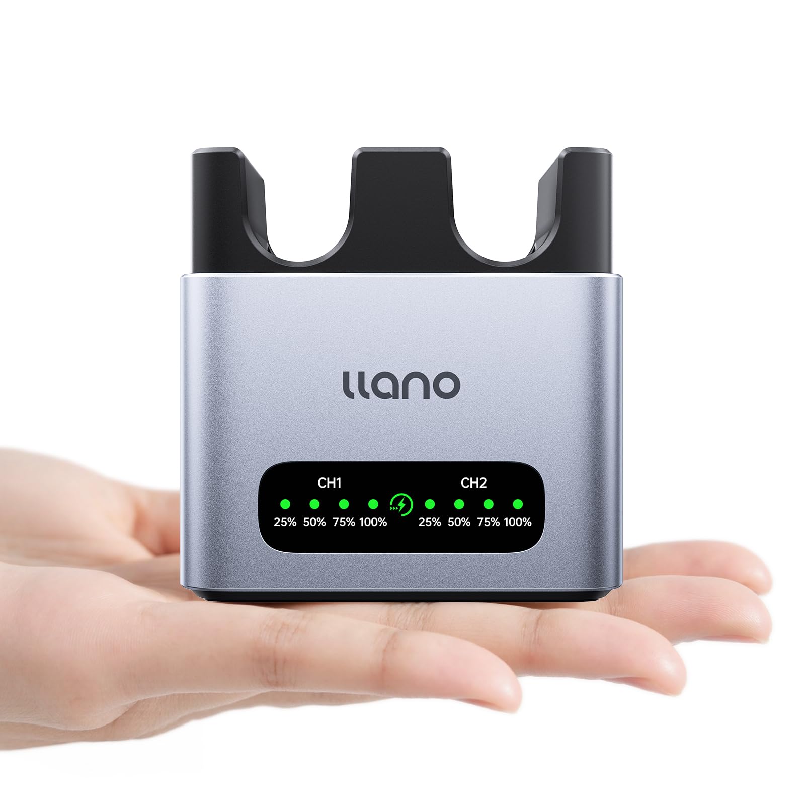 llano Cargador Rápido de 20W para LP-E17 Baterías, 2-Slot para Canon EOS R50, R8, R10, R100, RP, T6i, T7i, T8i, T6S, SL2, SL3, M3, M5, M6,77D,200D, 750D,con Indicador LED,USB-C,Carcasa de Aluminio CNC