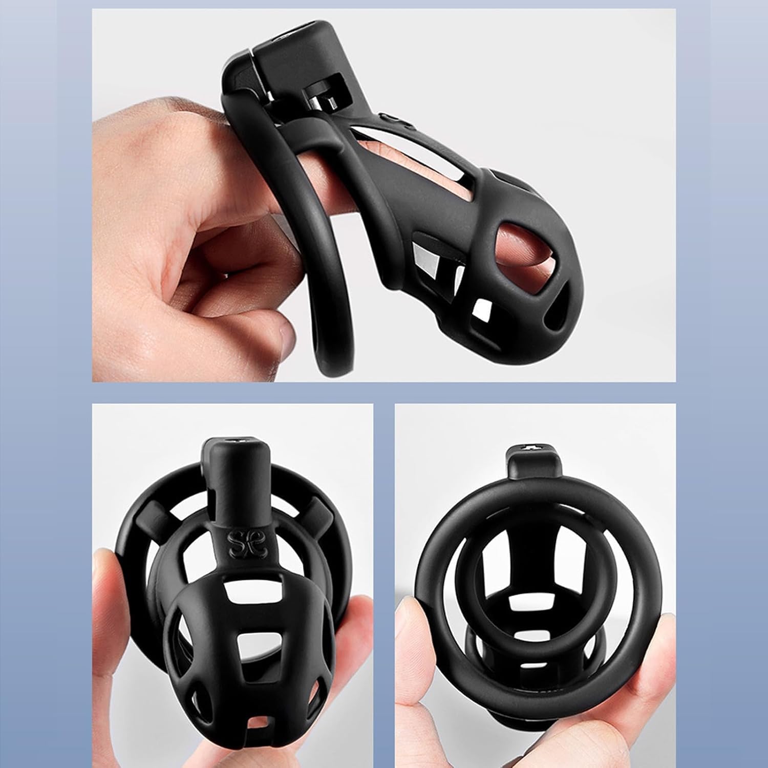 Castidad Hombre Sissy Chastity Cage Male Sexuales Para Sexo Pareja Jaula Para El Pene Juguetes Eróticos Para Adultos (L)